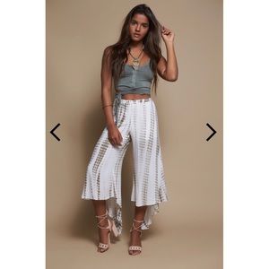 White BoHo Flare Pants